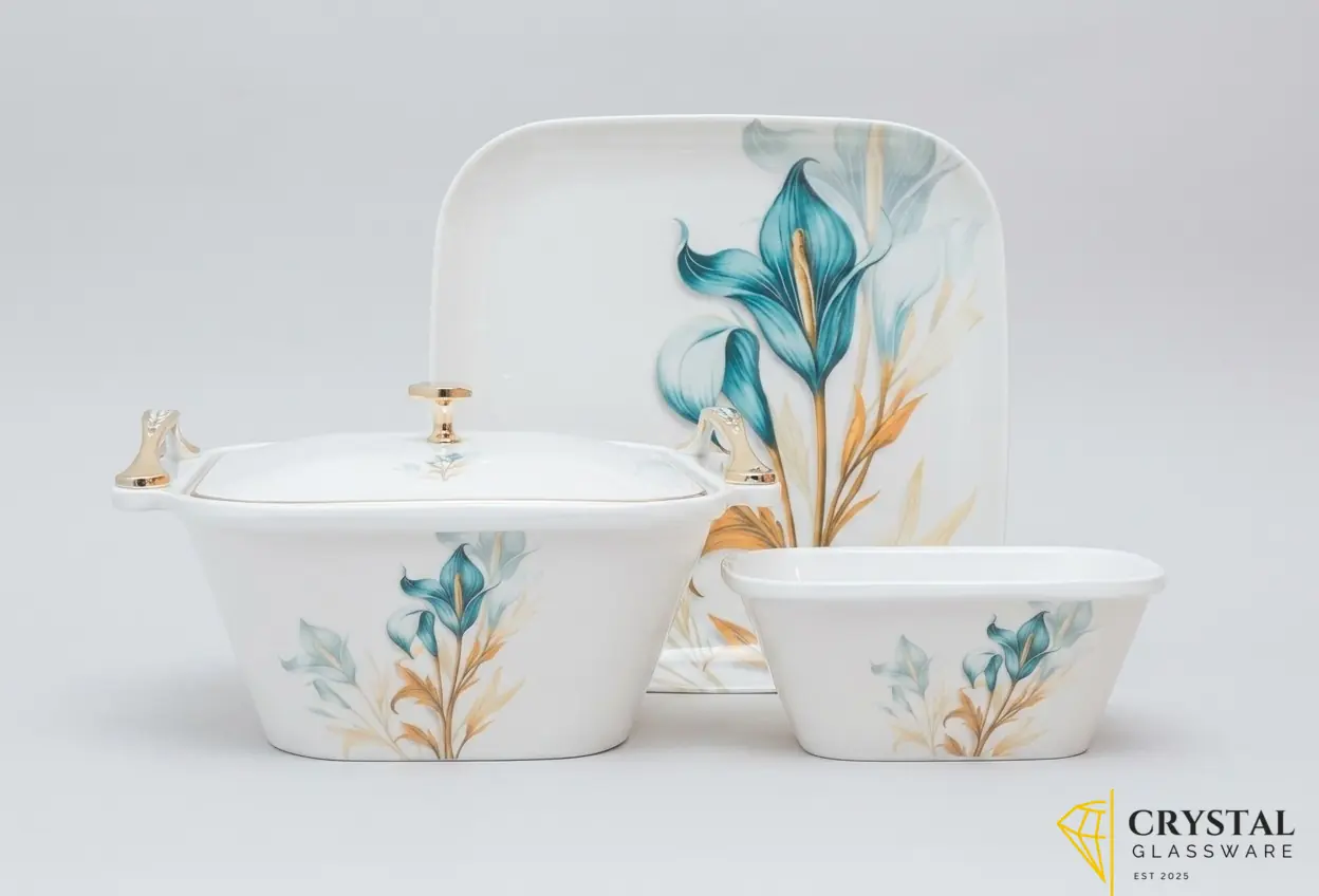 Graceware Sirena Neue Crystal Coated 88 Pcs Dinner Set  
